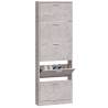 Shoe Cabinet Concrete Grey 59x17x169 cm - Modern Storage Solution