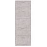 Shoe Cabinet Concrete Grey 59x17x169 cm - Modern Storage Solution