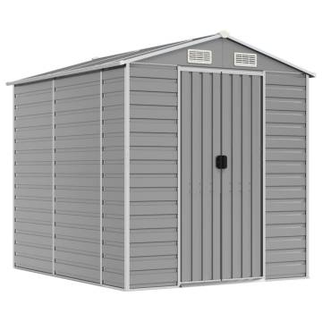 Light Grey Garden Shed - Durable Galvanised Steel Storage