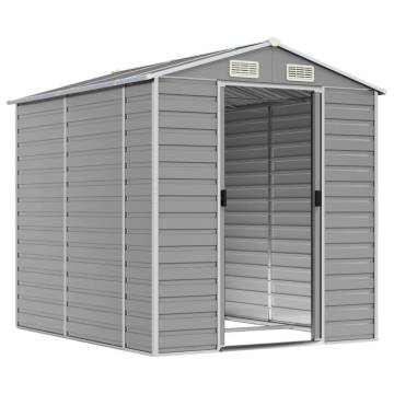 Light Grey Garden Shed - Durable Galvanised Steel Storage