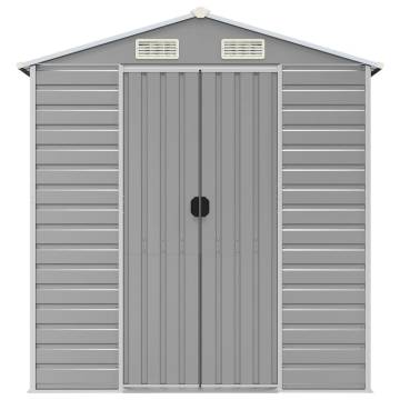 Light Grey Garden Shed - Durable Galvanised Steel Storage