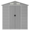 Light Grey Garden Shed - Durable Galvanised Steel Storage