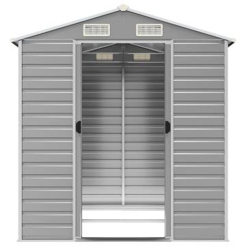 Light Grey Garden Shed - Durable Galvanised Steel Storage