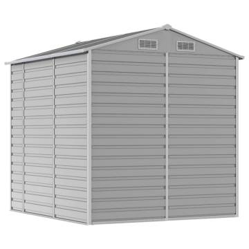 Light Grey Garden Shed - Durable Galvanised Steel Storage