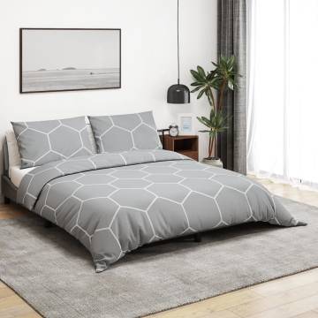 Duvet Cover Set Grey 135x200 cm Cotton - Comfort & Style