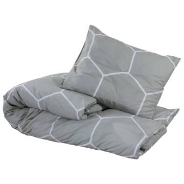 Duvet Cover Set Grey 135x200 cm Cotton - Comfort & Style