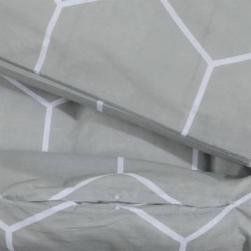 Duvet Cover Set Grey 135x200 cm Cotton - Comfort & Style