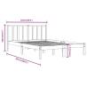 Grey Solid Wood Pine Bed Frame 120x200 cm - HipoMarket UK