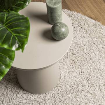 Shaggy High Pile Cream Rug Ø 200 cm - Soft & Durable