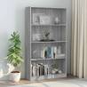 4-Tier Book Cabinet Grey Sonoma 80x24x142 cm Engineered Wood Colour grey sonoma Size 80 x 24 x 142 cm Quantity in Package 1 