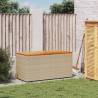 Beige Garden Storage Box 110x50x54 cm - Durable Poly Rattan