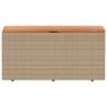 Beige Garden Storage Box 110x50x54 cm - Durable Poly Rattan