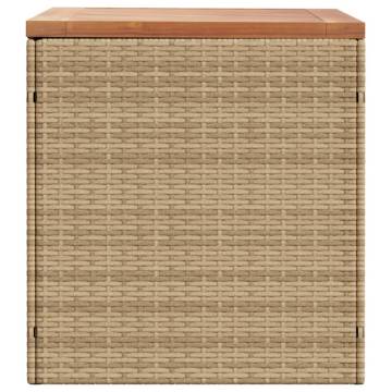 Beige Garden Storage Box 110x50x54 cm - Durable Poly Rattan