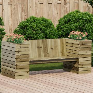 Planter Bench 167.5x60x65 cm - Stylish & Durable Pine Wood