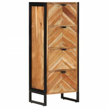 Bathroom Cabinet 40x30x100 cm - Solid Acacia Wood & Iron