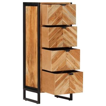 Bathroom Cabinet 40x30x100 cm - Solid Acacia Wood & Iron