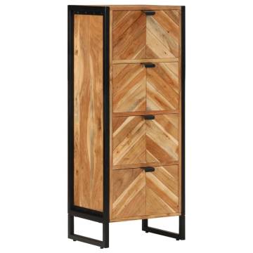 Bathroom Cabinet 40x30x100 cm - Solid Acacia Wood & Iron