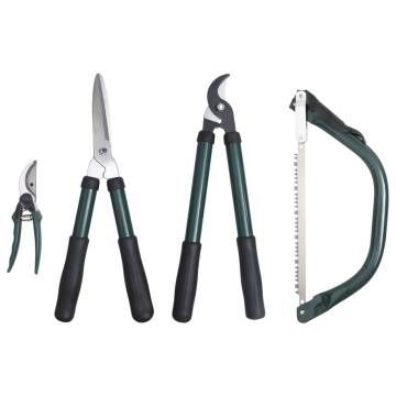 4 Piece Garden Pruning Tool Set for Healthy Trees & Shrubs