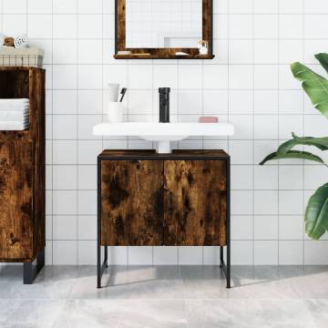 Bathroom Sink Cabinet Smoked Oak - 60x33x60 cm | HipoMarket