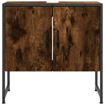 Bathroom Sink Cabinet Smoked Oak - 60x33x60 cm | HipoMarket