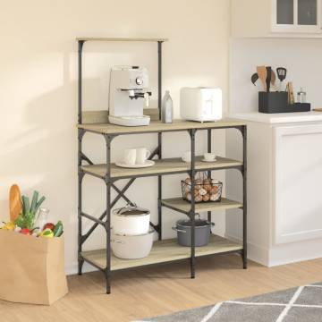 Baker's Rack in Sonoma Oak - Sturdy & Stylish | HipoMarket