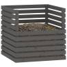 Composter Grey 80x80x78 cm | Solid Pine Wood for Waste Recycling