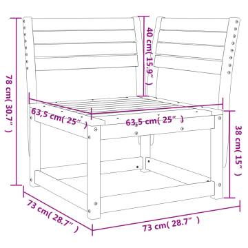 Garden Sofa Corner - Solid Wood Douglas | Hipomarket