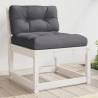 Garden Sofa with Cushions White Solid Wood Pine Colour white Size with cushions Quantity in Package 1 