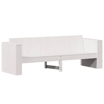 Garden Sofa 3-Seater - White Solid Pine | Hipo Market