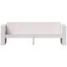 Garden Sofa 3-Seater - White Solid Pine | Hipo Market