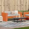 Garden Sofa 2-Seater Wax Brown | Solid Pine Wood - Hipomarket