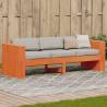 Garden Sofa 3-Seater Wax Brown 189x60x62 cm Solid Wood Pine Colour wax brown Size 189 x 60 x 62 cm Quantity in Package 1 