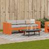 Garden Sofa 3-Seater Wax Brown | Solid Pine Wood Outdoor