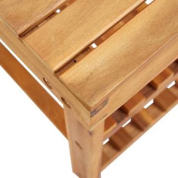 Shoe Rack 90x32x46 cm - Solid Acacia Wood | Hipomarket