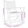 Folding Garden Chairs - 4 pcs Solid Acacia Wood - Durable & Stylish