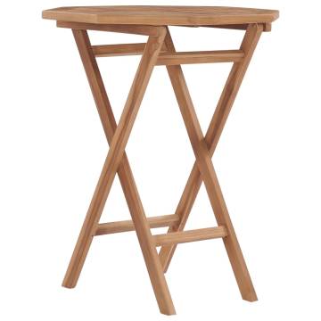 Folding Garden Table 60x60 cm - Solid Teak Wood | HipoMarket