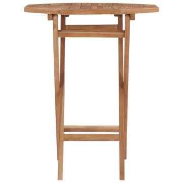 Folding Garden Table 60x60 cm - Solid Teak Wood | HipoMarket