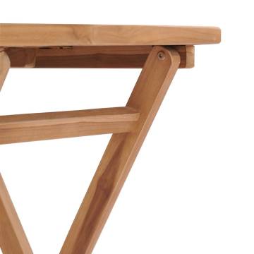 Folding Garden Table 60x60 cm - Solid Teak Wood | HipoMarket