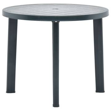 Garden Table Green 89 cm - Durable Plastic for Outdoor Use