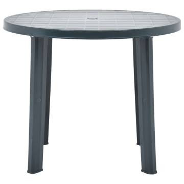 Garden Table Green 89 cm - Durable Plastic for Outdoor Use