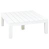 Garden Table White 78x78 cm - Weather-Resistant Plastic