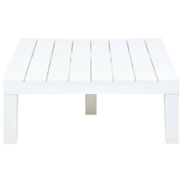 Garden Table White 78x78 cm - Weather-Resistant Plastic