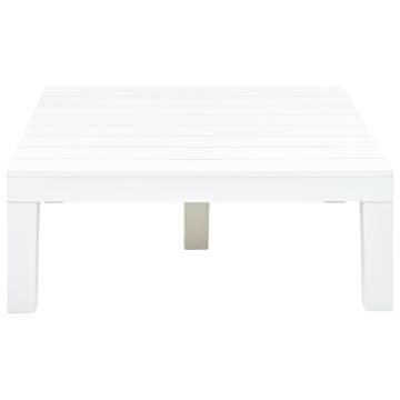 Garden Table White 78x78 cm - Weather-Resistant Plastic