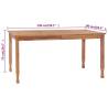 Garden Dining Table 150x90 cm | Solid Teak Wood Furniture