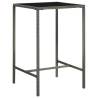 Garden Bar Table Grey 70x70x110 cm - Poly Rattan & Glass