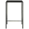 Garden Bar Table Grey 70x70x110 cm - Poly Rattan & Glass