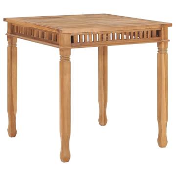 Garden Dining Table 80x80 cm - Solid Teak Wood | HIPO Market