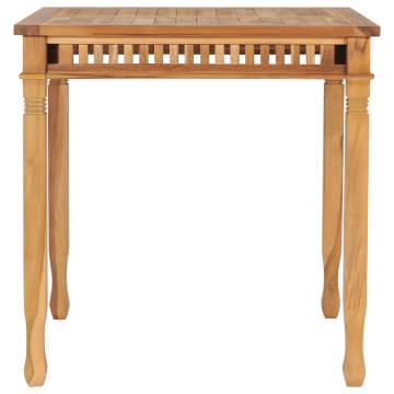 Garden Dining Table 80x80 cm - Solid Teak Wood | HIPO Market