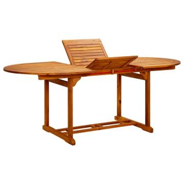 Stylish Garden Table - Solid Acacia Wood, 200x100 cm