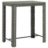 Garden Bar Table Grey 100x60.5x110.5 cm Poly Rattan Colour grey Size 100 x 60.5 x 110.5 cm Quantity in Package 1 